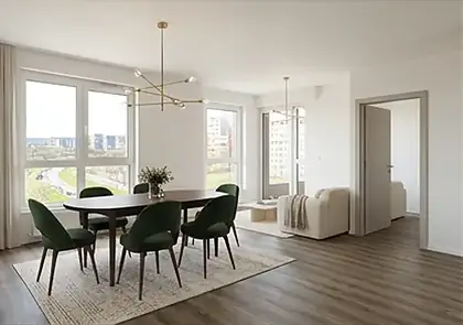 Predaj 2+kk, 47 m² + balkón – Praha 9, novostavba od 133 100 €